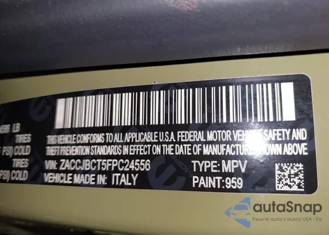 2015 Jeep Renegade Trailhawk from USA, damaged, VIN ZACCJBCT5FPC24556